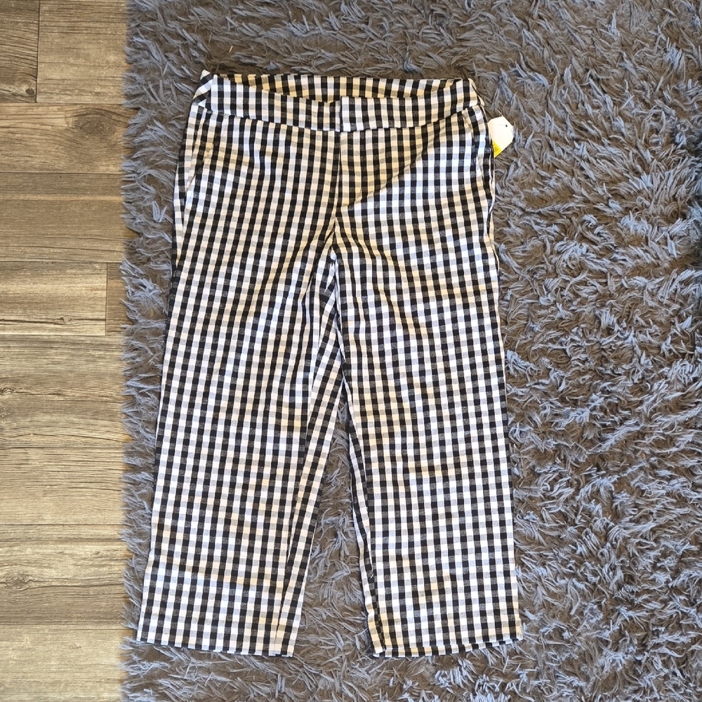 Stylish Checkered Dress Stretchy Ankle Pants